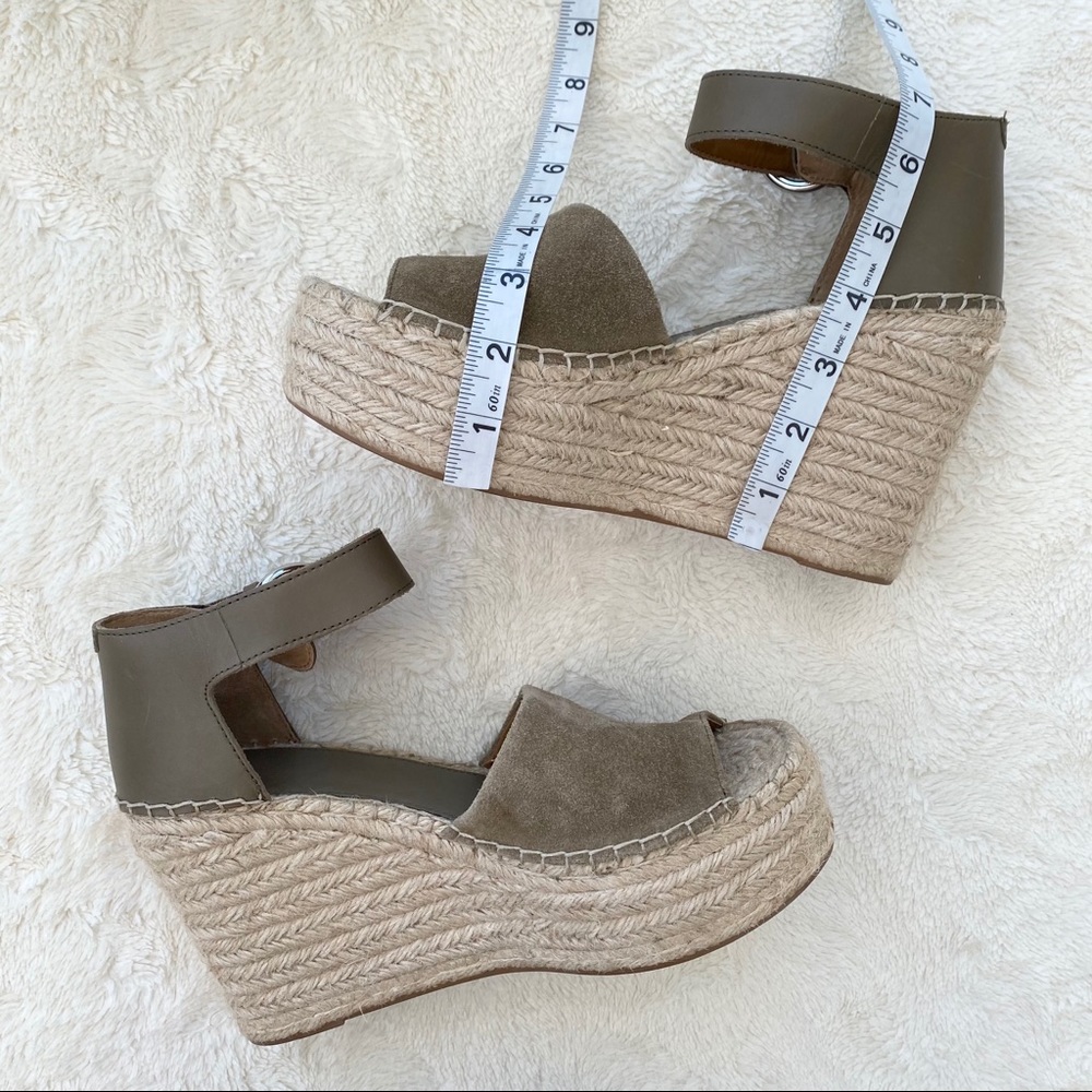 Marc Fisher Alida brown green espadrille wedge 10 - Picture 4 of 12